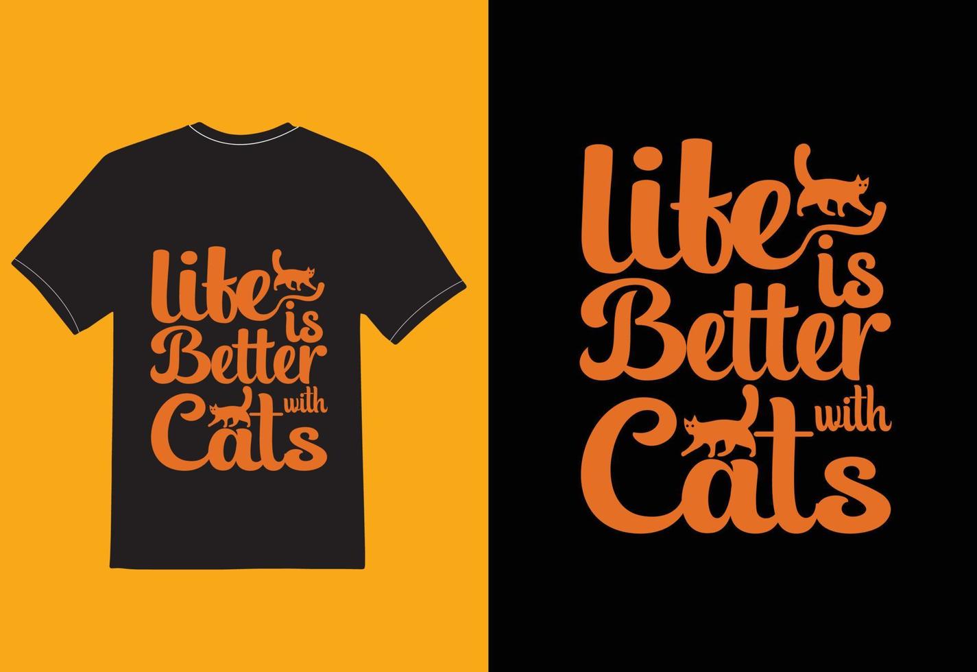 life is better with cats vector