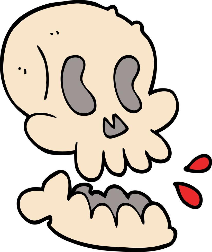 cartoon doodle skull vector