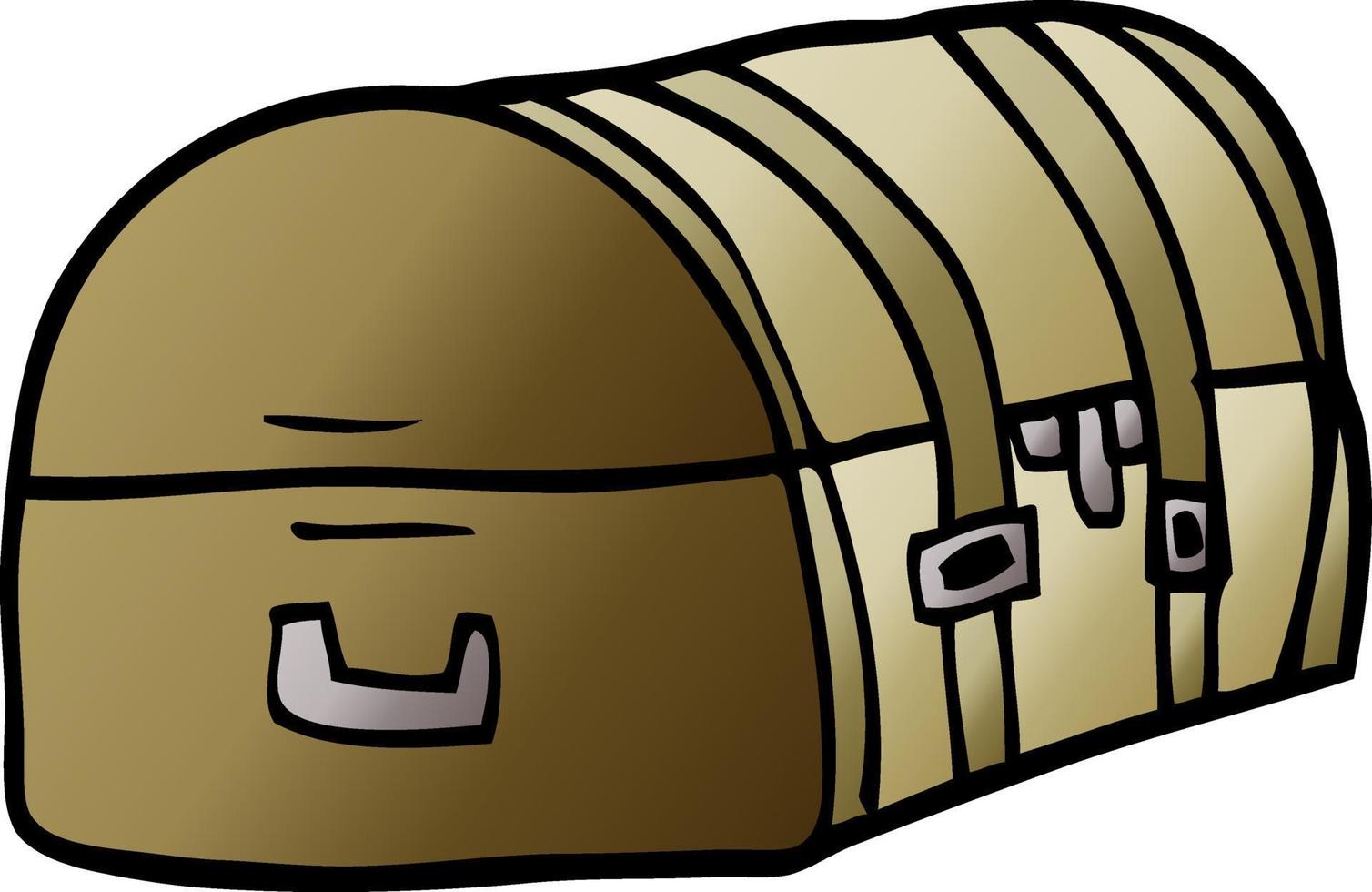cartoon doodle travel chest vector