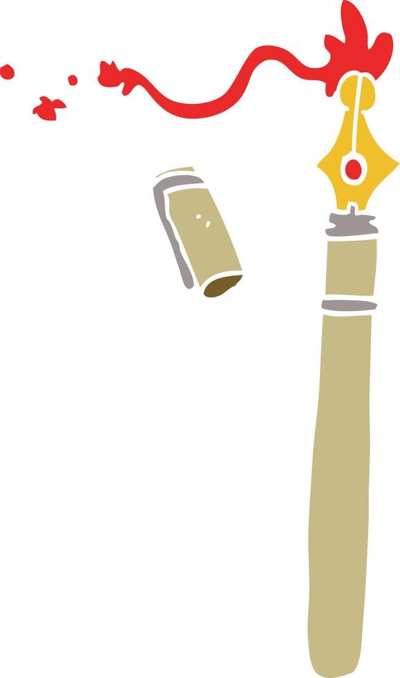 cartoon doodle fountain pen vector