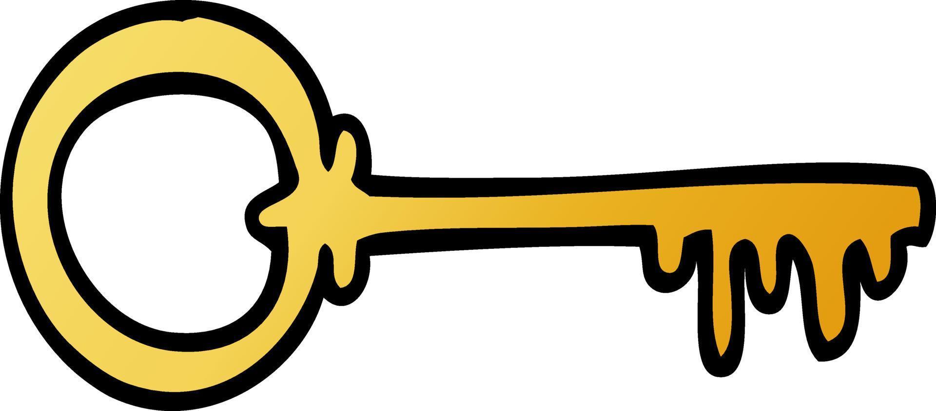 cartoon doodle key vector