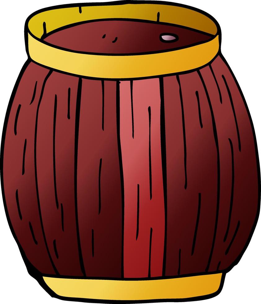 cartoon doodle of a barrel vector