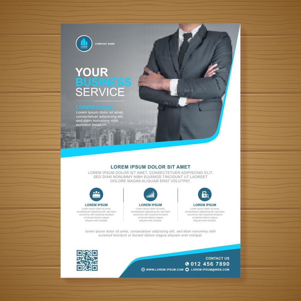 Corporate business cover a4 template and flat icons for a report and brochure design, flyer, banner, leaflets decoration for printing and presentation vector illustration