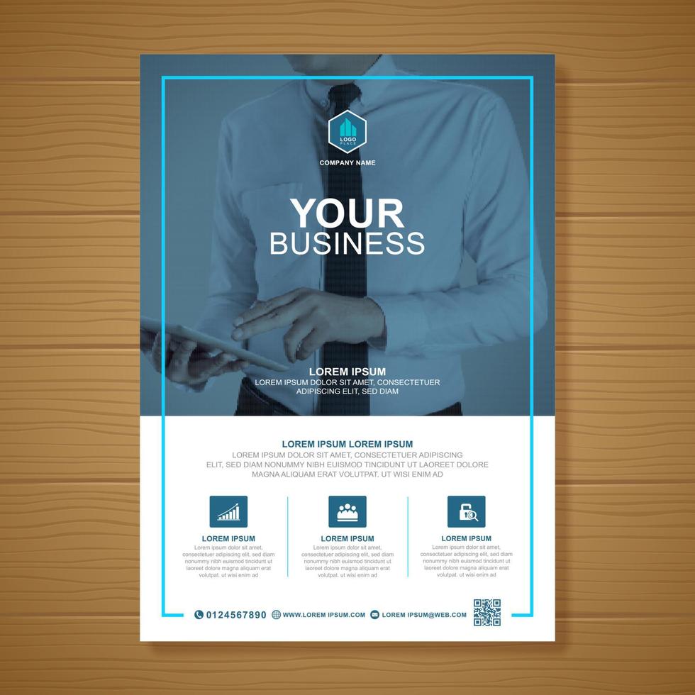 Corporate business cover a4 template and flat icons for a report and brochure design, flyer, banner, leaflets decoration for printing and presentation vector illustration