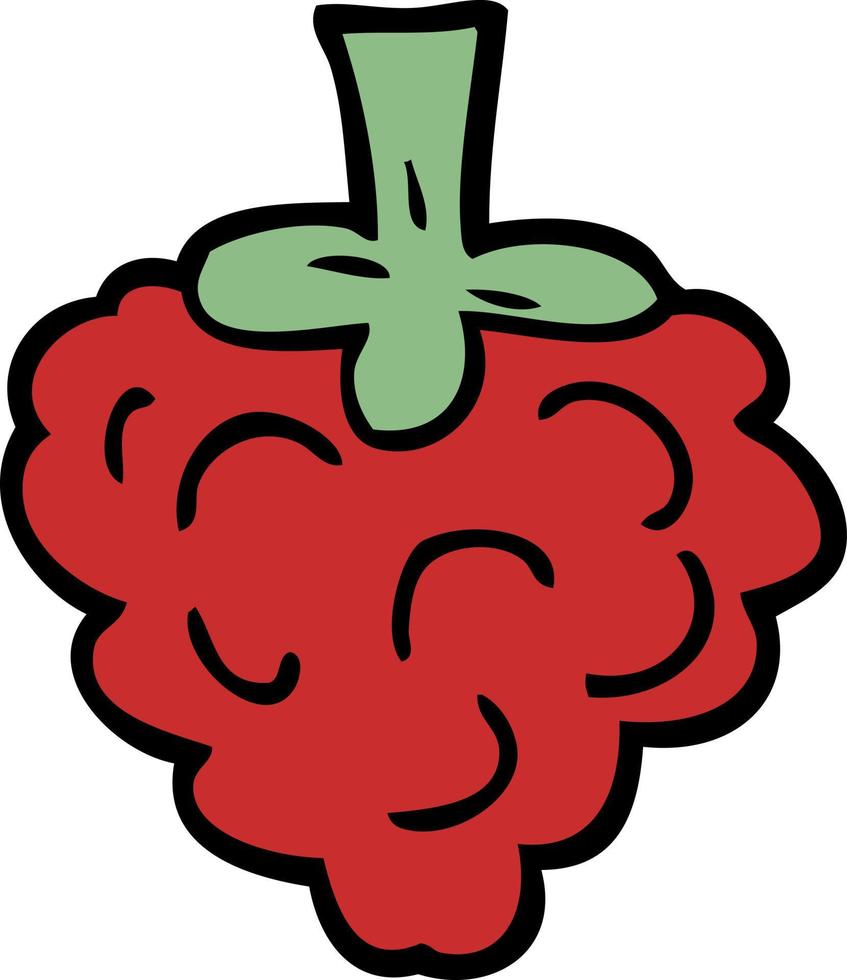 cartoon doodle raspberry vector