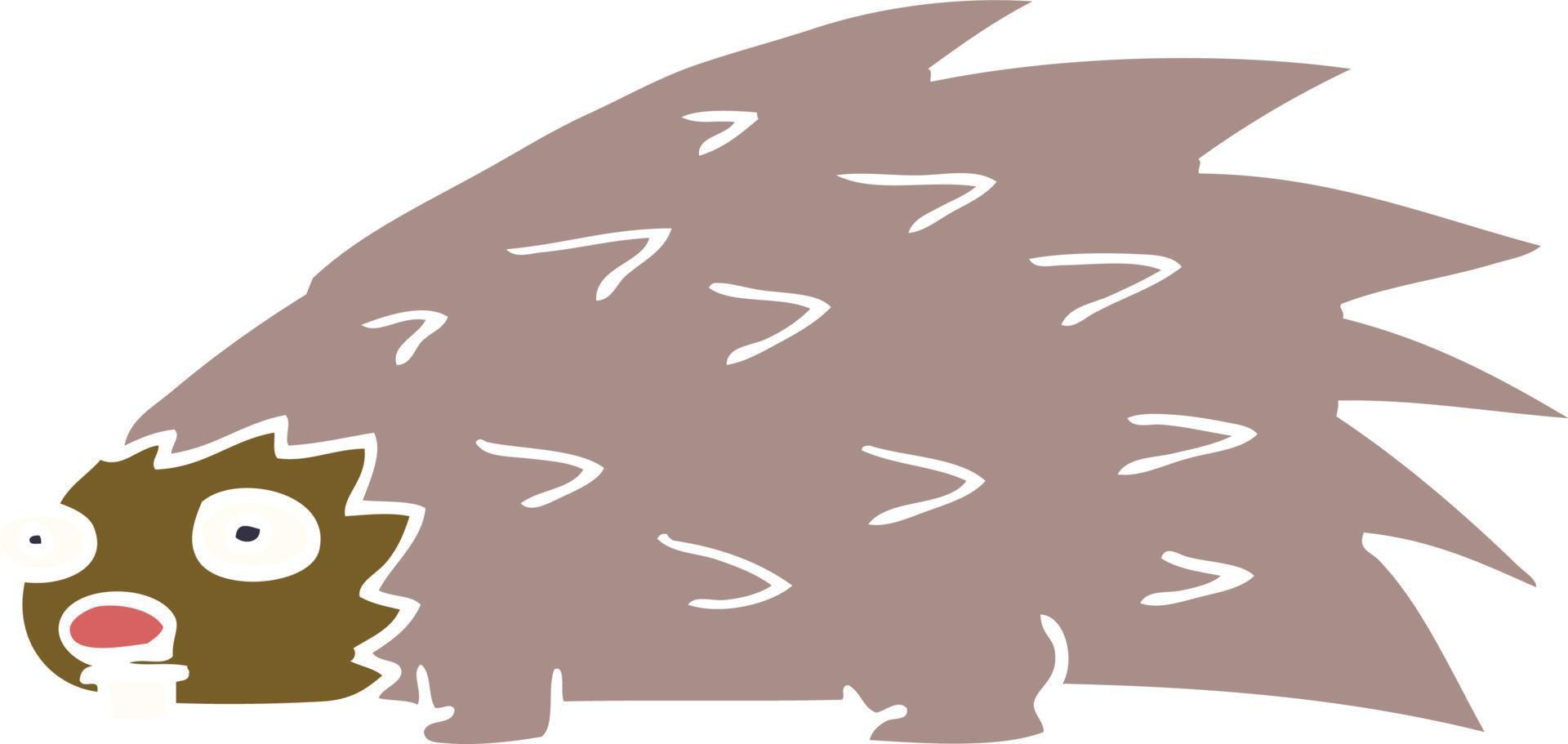 cartoon doodle spiky hedgehog vector
