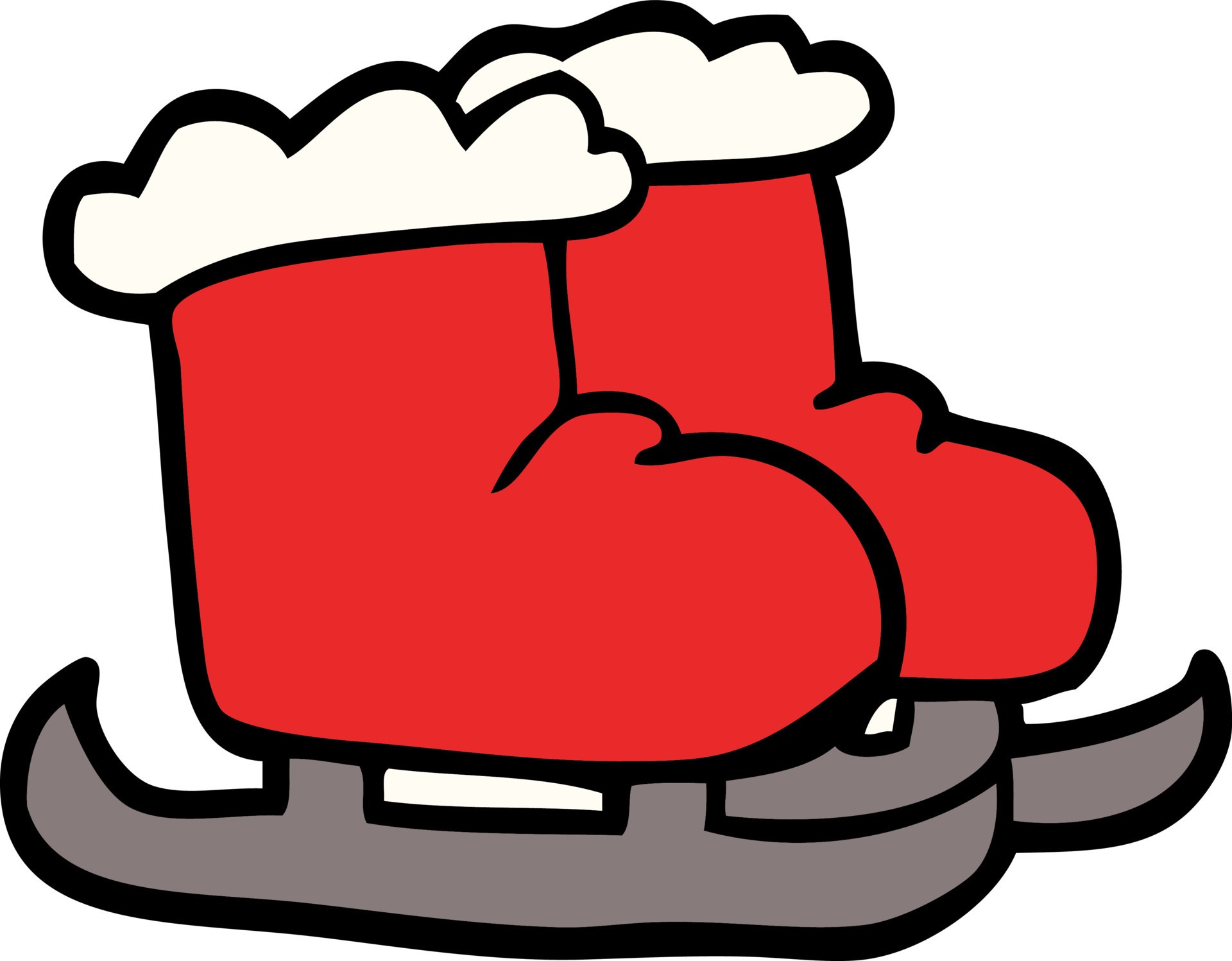 cartoon doodle ice skating boots 12151020 Vector Art at Vecteezy