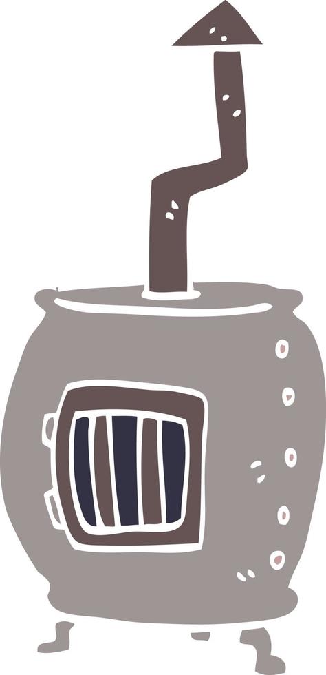 cartoon doodle pot bellied stove vector
