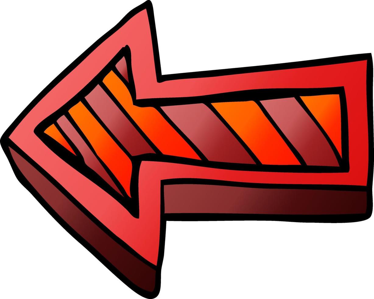 cartoon doodle directing arrow vector