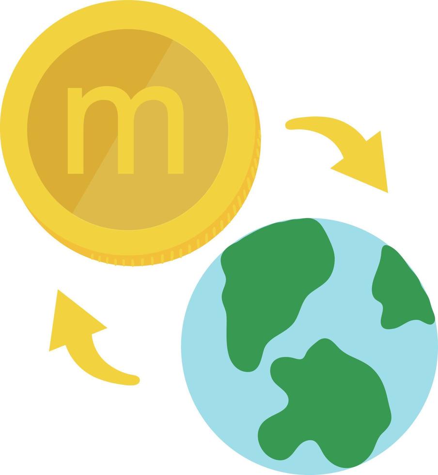 dibujado a mano de vector de bandera de turkmenistán, dibujado a mano de vector de manat de turkmenistán