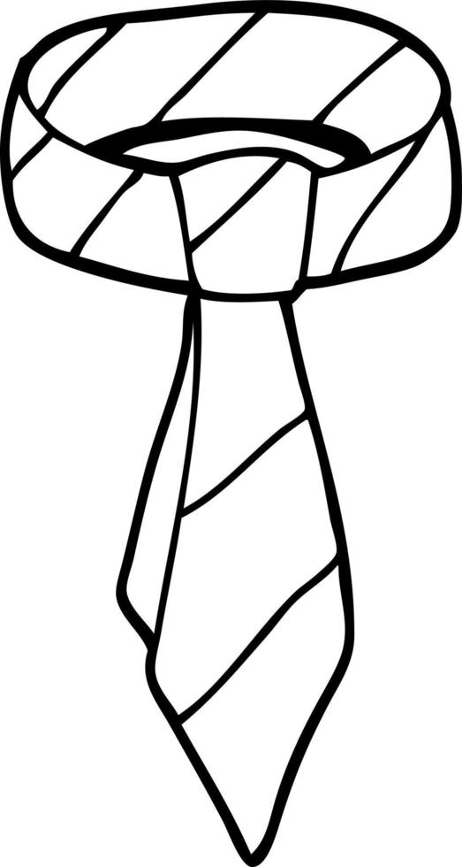 line drawing cartoon tie vector
