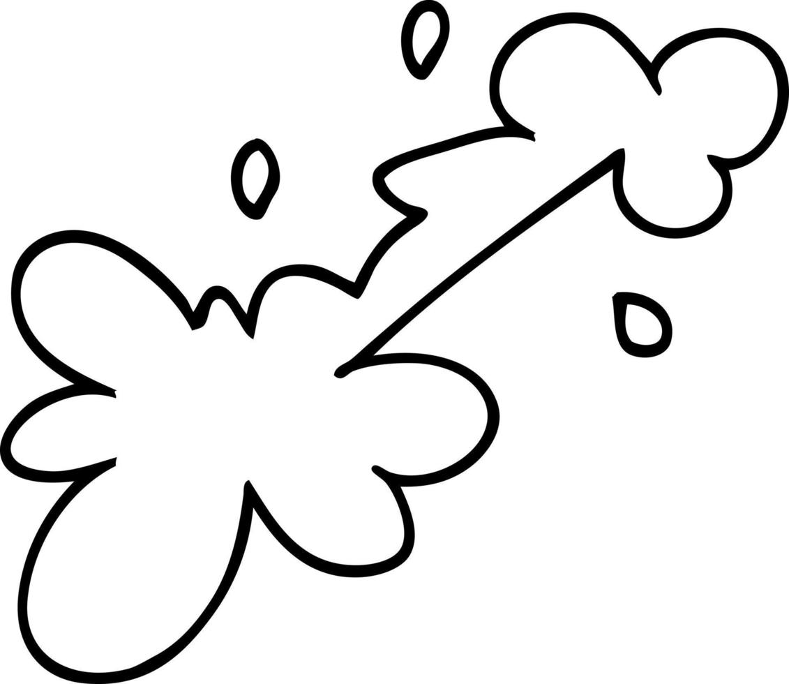 line drawing cartoon mud splat vector