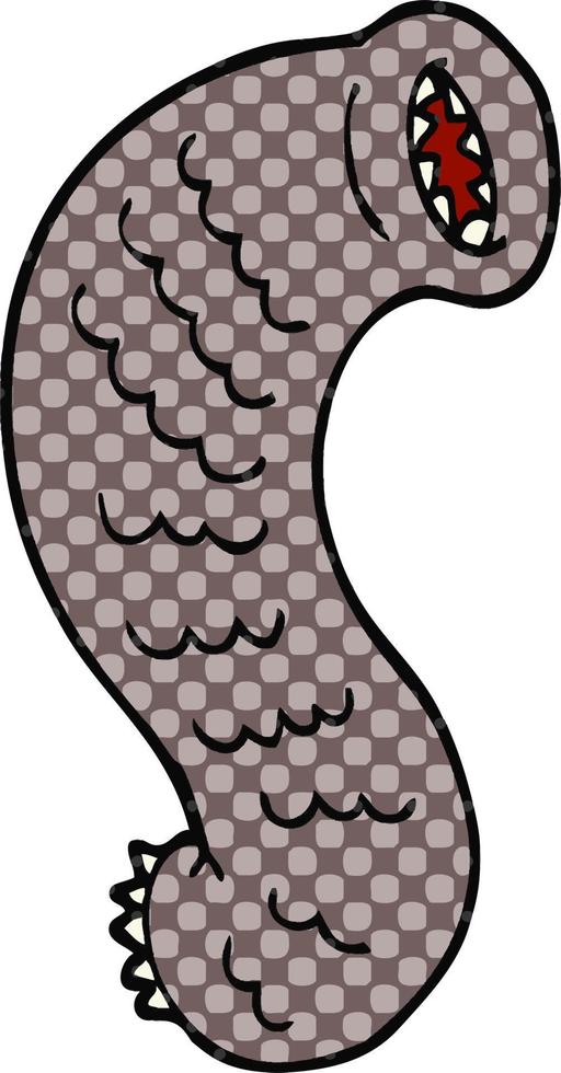 cartoon doodle hungry leech vector
