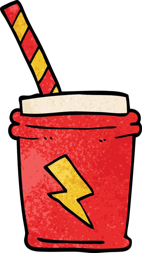 cartoon doodle take out drink vector