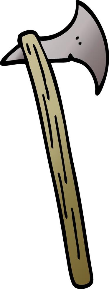 cartoon doodle long axe vector