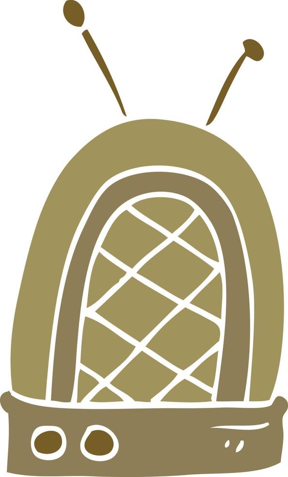 cartoon doodle retro radio vector