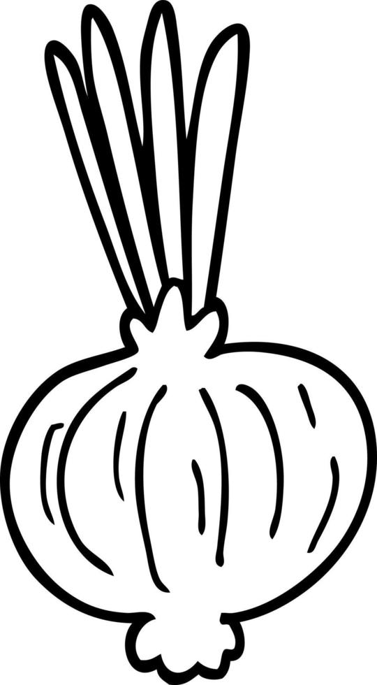 line drawing cartoon onion vector