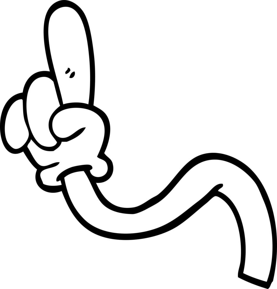 line drawing cartoon hand gestures vector