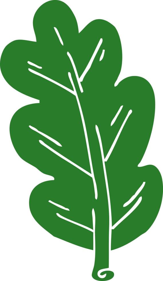 cartoon doodle leaf vector