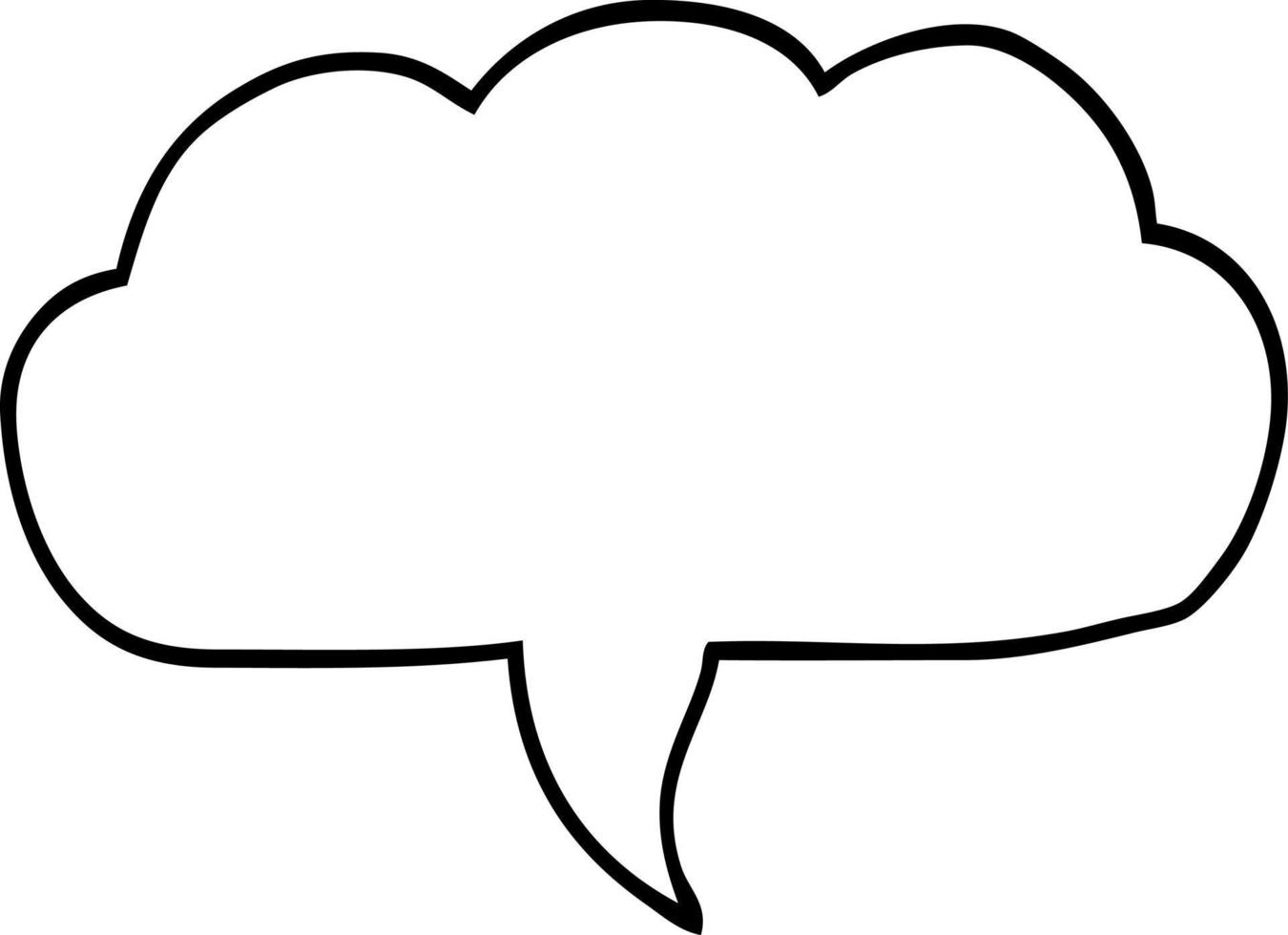 line drawing cartoon cloud speech bubble vector