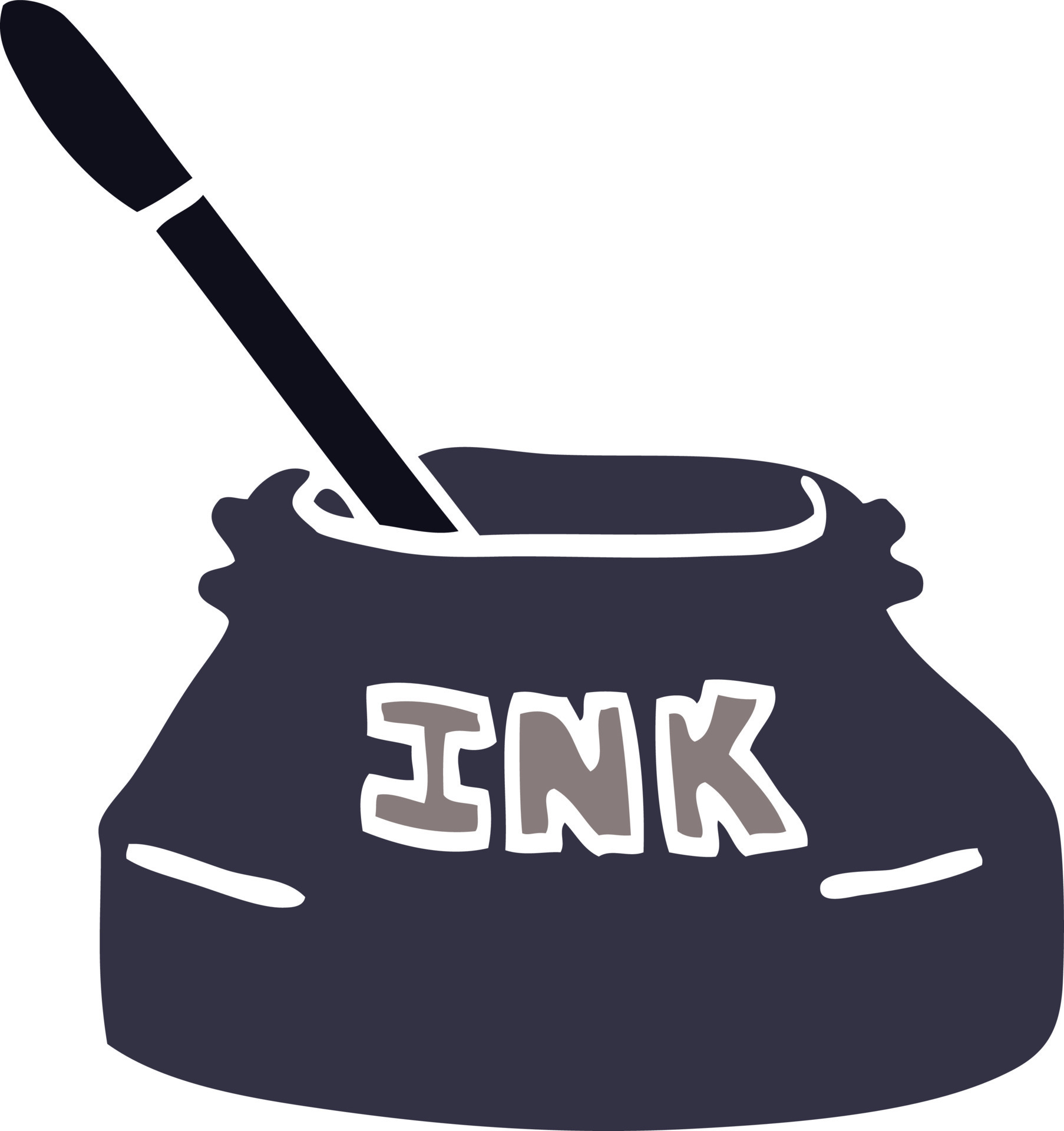 cartoon doodle ink pot 12151800 Vector Art at Vecteezy