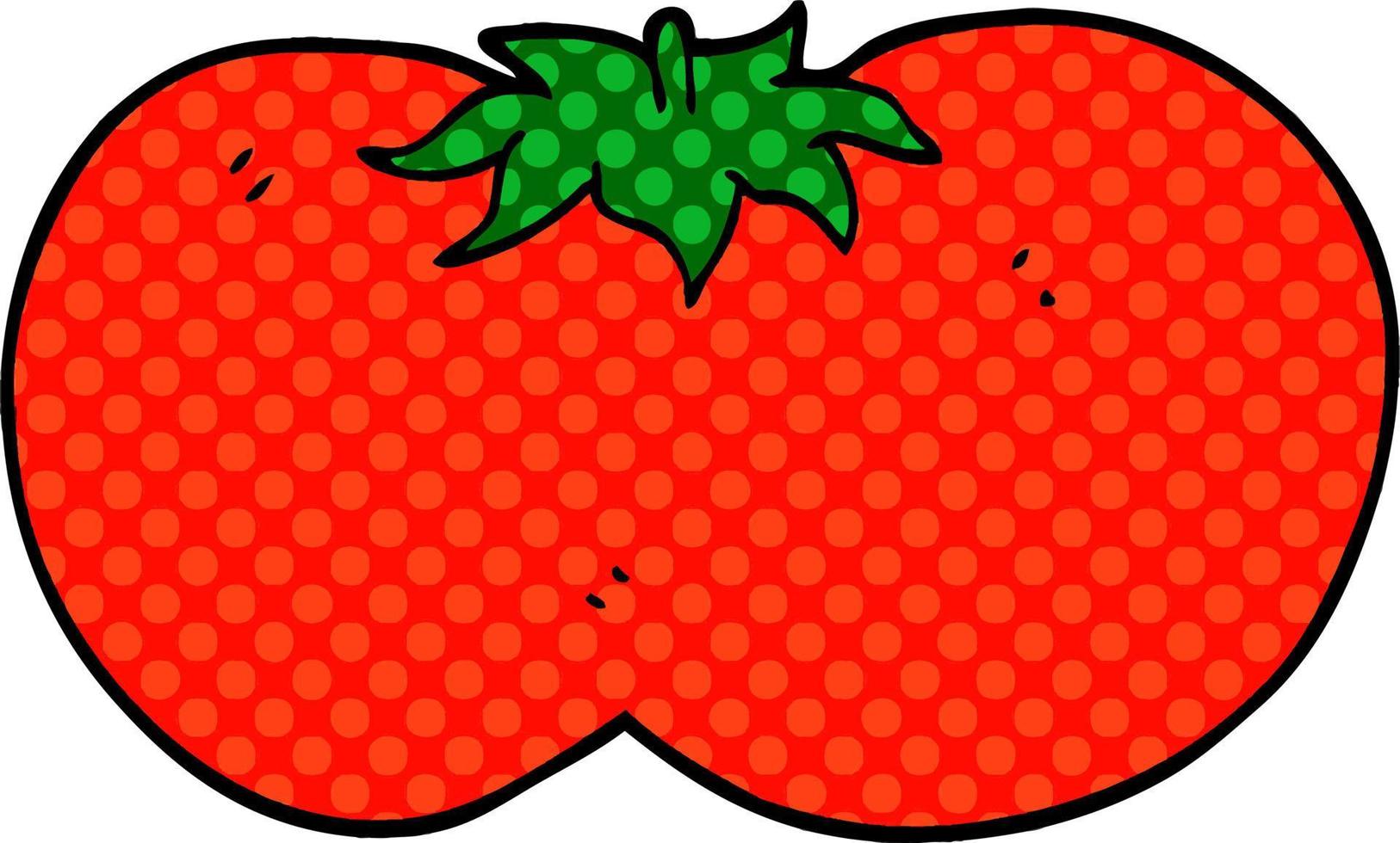 caricatura, garabato, enorme, tomate vector