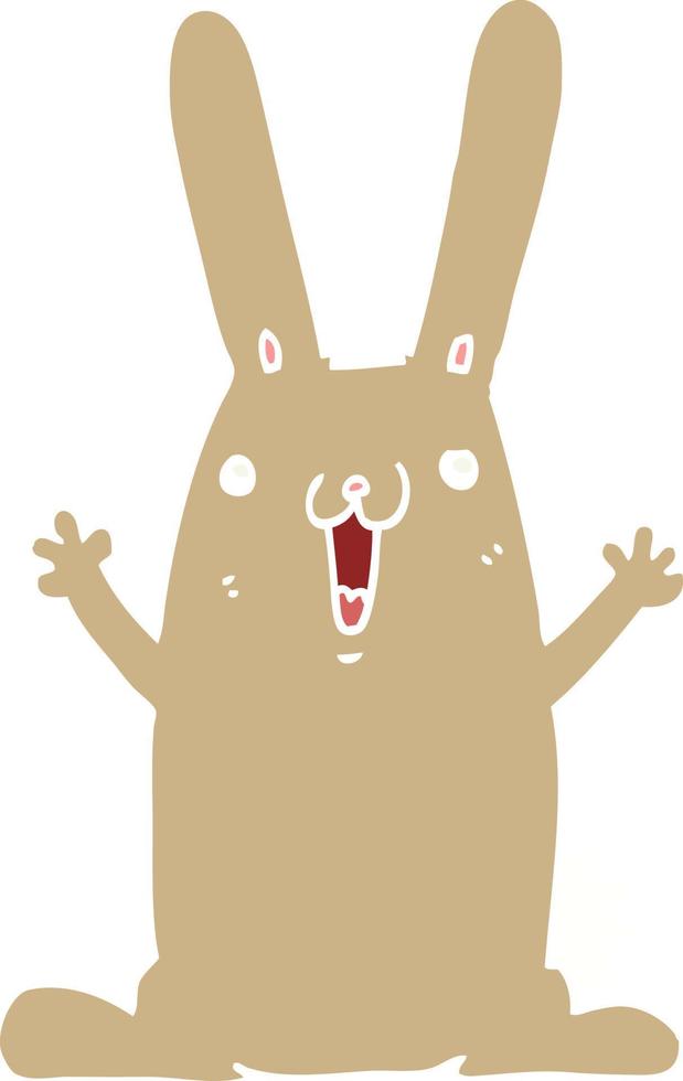 flat color style cartoon rabbit vector