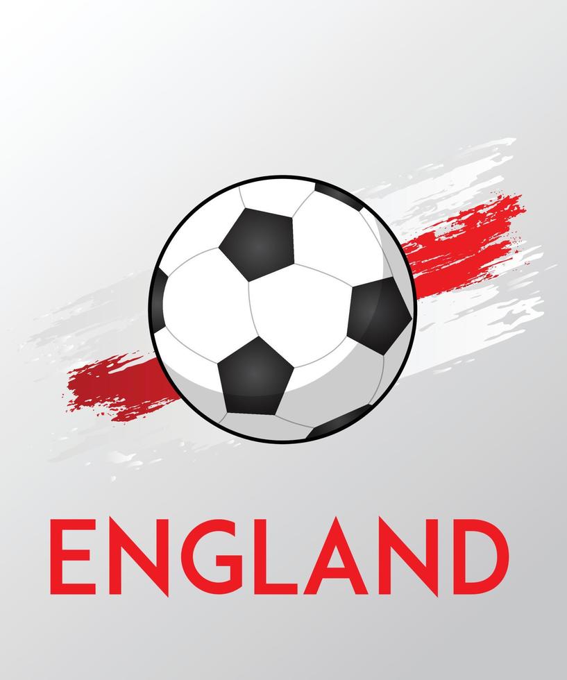 Flag of  England  with Brush Effect for Soccer Fans vector