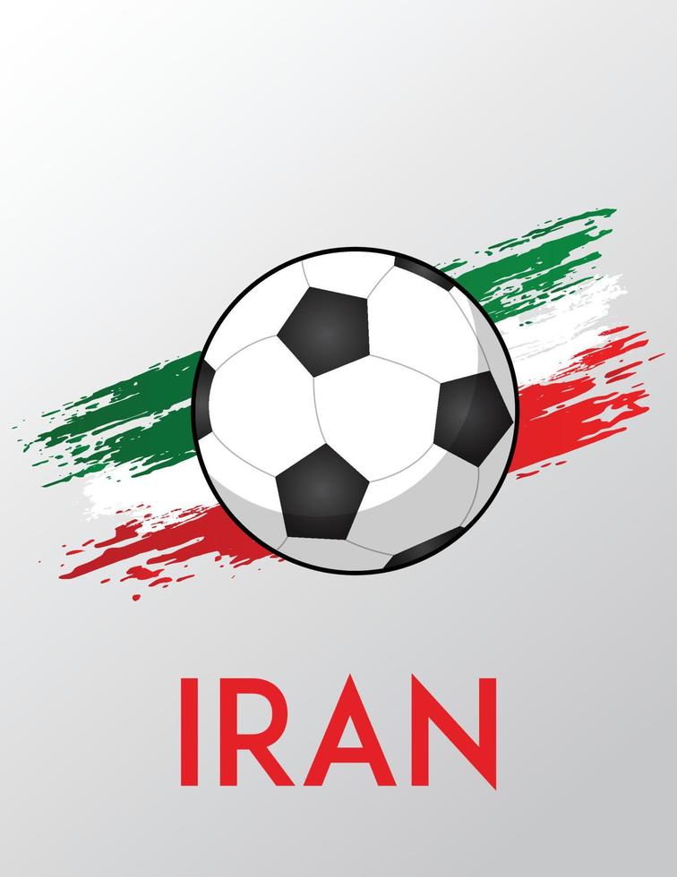 Flag of  IIR Iran  with Brush Effect for Soccer Fans vector
