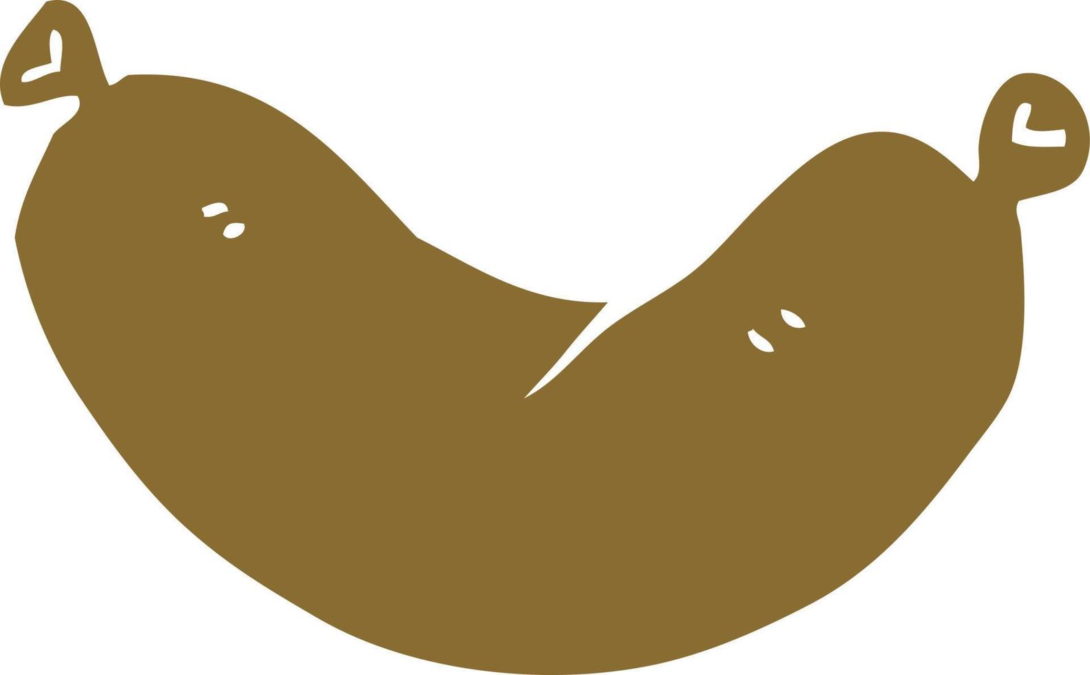 cartoon doodle of a sausage vector