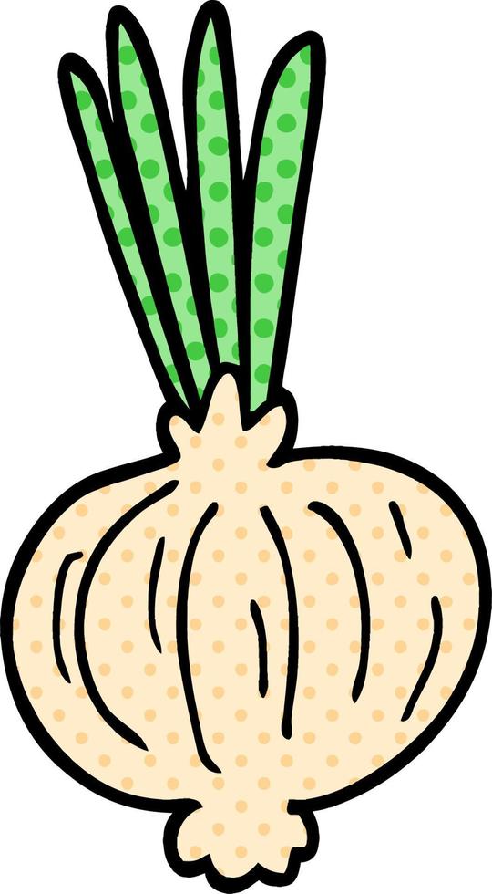 cartoon doodle onion vector