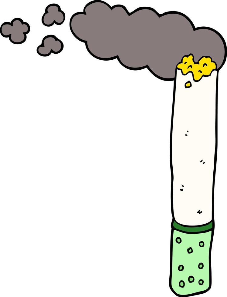 cartoon doodle cigarette vector