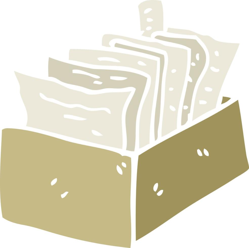 cartoon doodle box of files vector