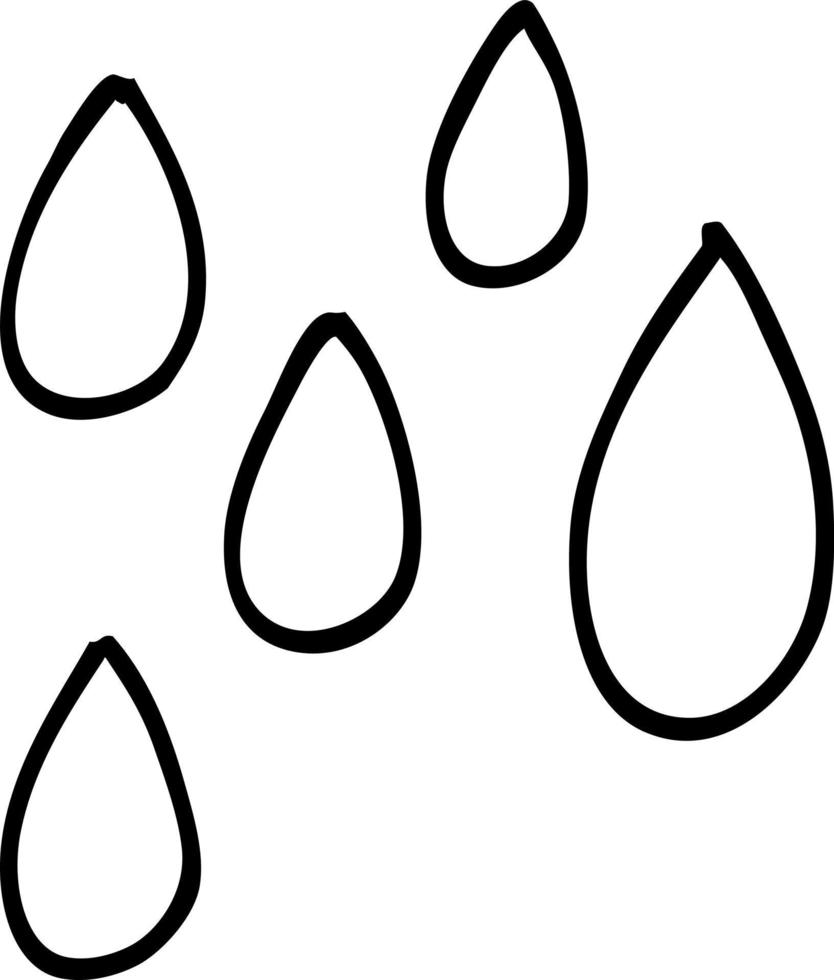 line drawing cartoon green paint droplets vector