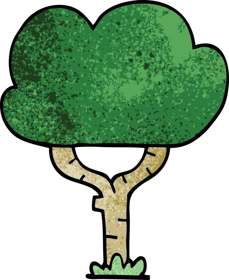 cartoon doodle tree vector