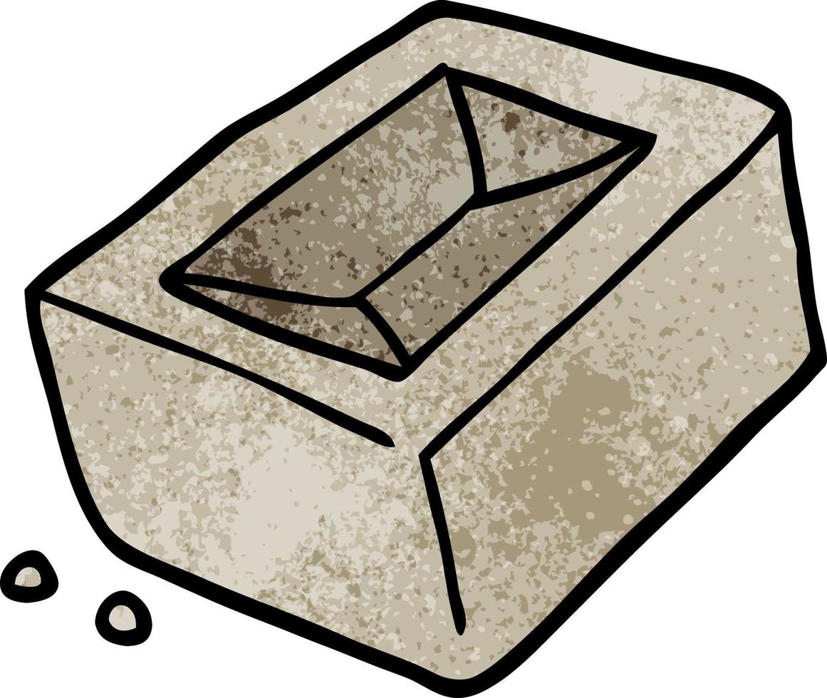 cartoon doodle brick vector