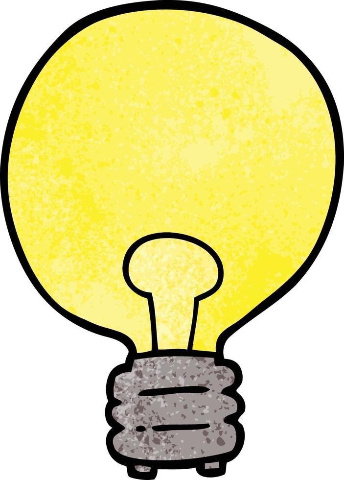 cartoon doodle light bulb vector