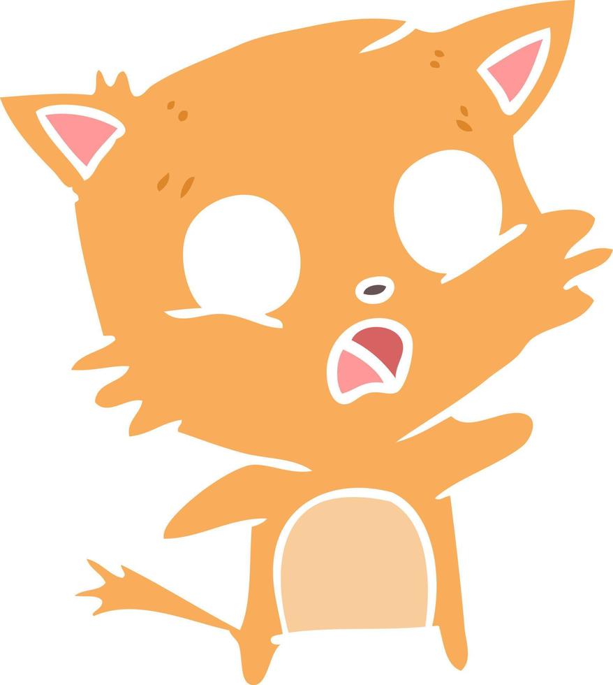 flat color style cartoon cat vector