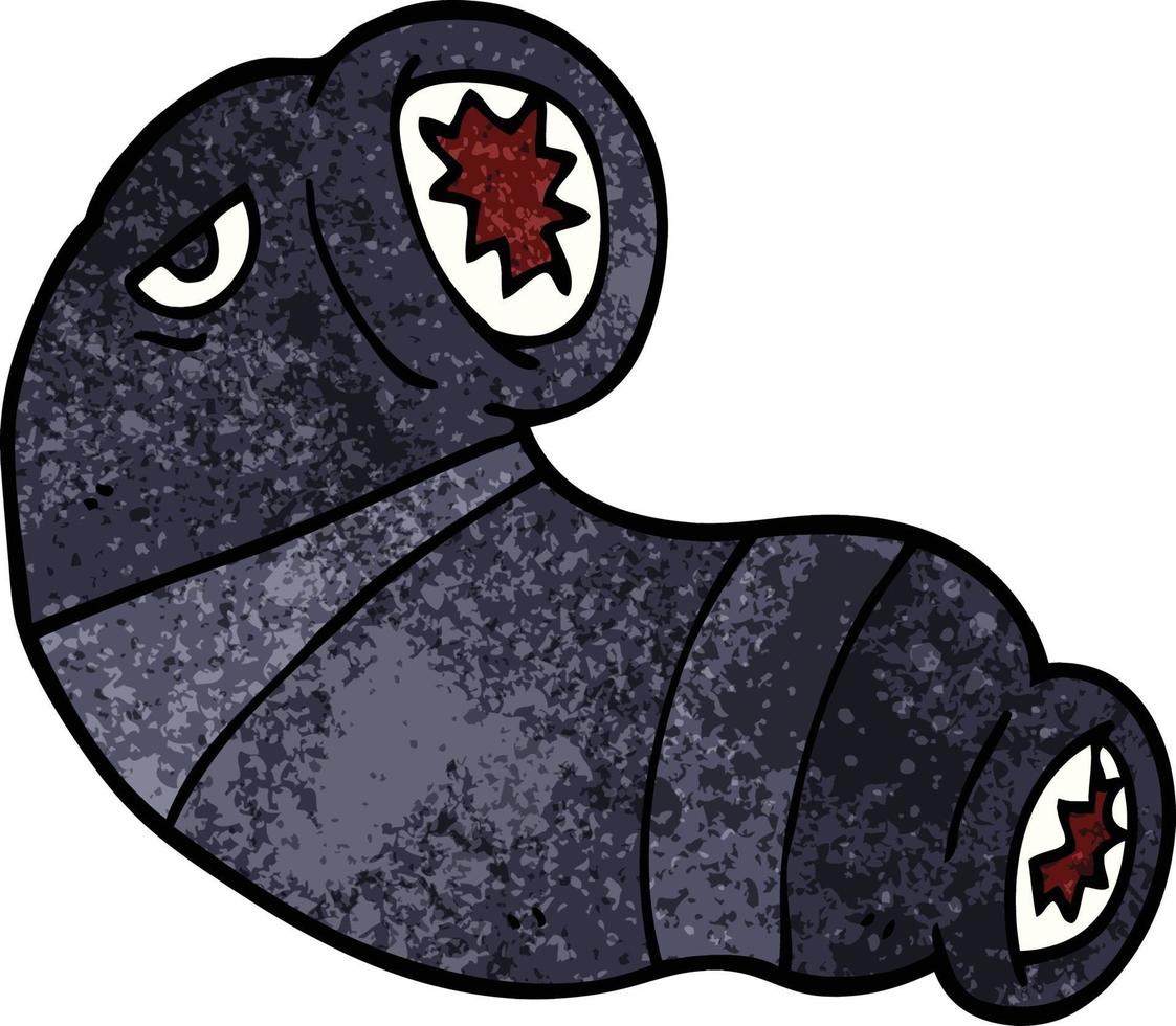 cartoon doodle monster leech vector