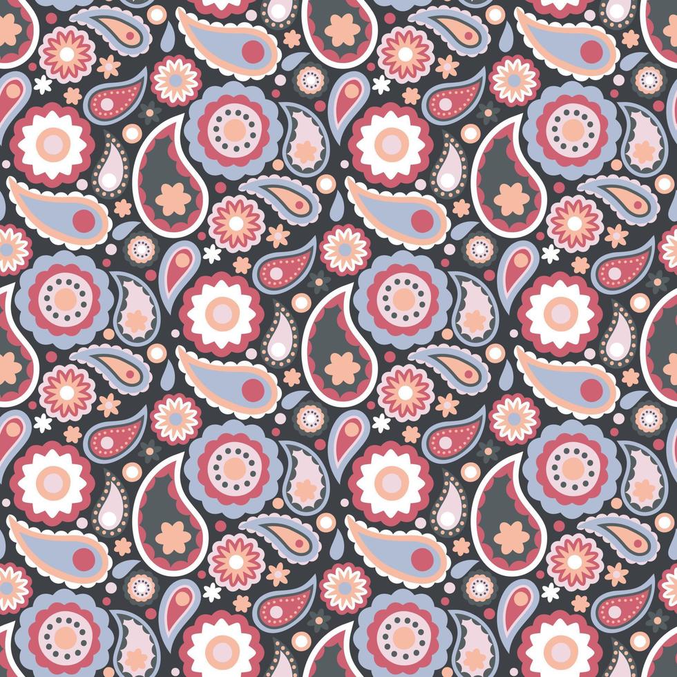paisley seamless pattern vector
