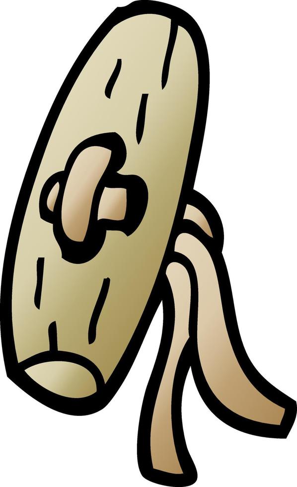 cartoon doodle old wooden button vector