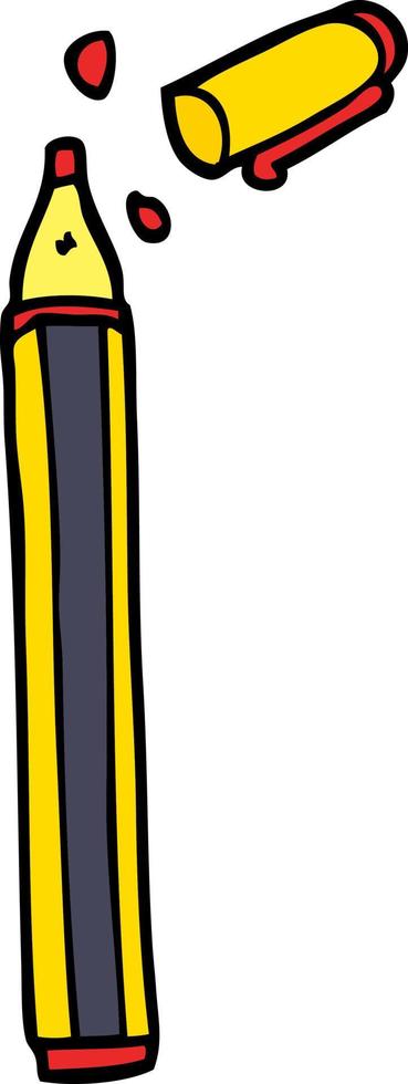 cartoon doodle office pen vector