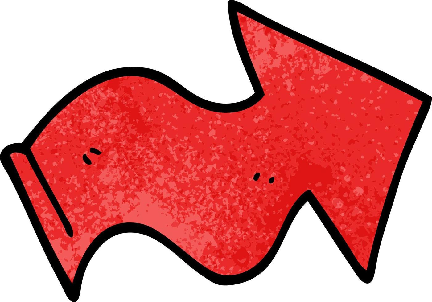 cartoon doodle pointing arrow vector