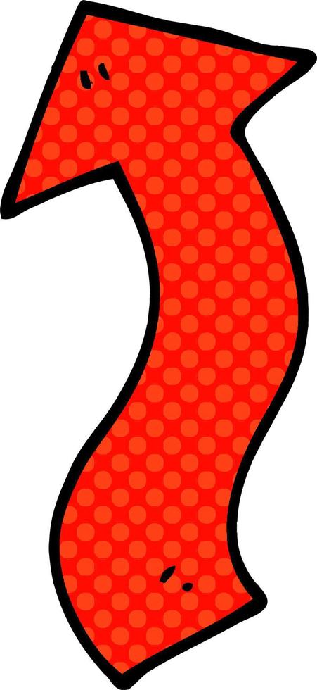 cartoon doodle directing arrow vector