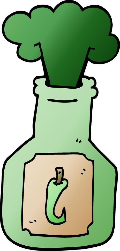 cartoon doodle hot chili sauce vector