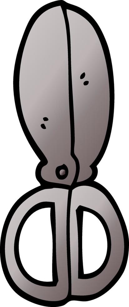 cartoon doodle closed scissors vector