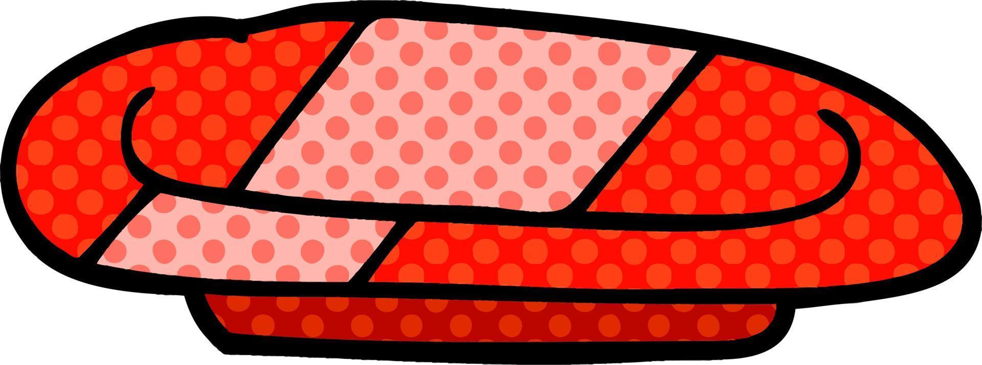 cartoon doodle striped plate vector