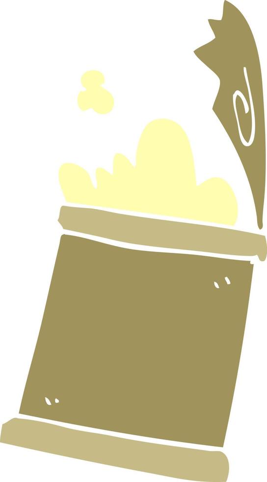 cartoon doodle open can of food vector