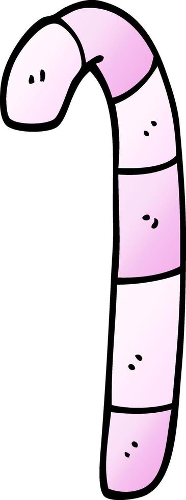 cartoon doodle pink candy canes vector