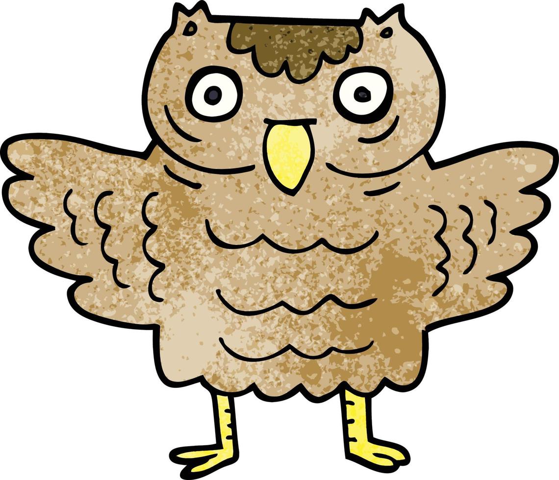 cartoon doodle funny owl vector